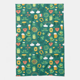 Cute Irish Icon Pattern Theedoek