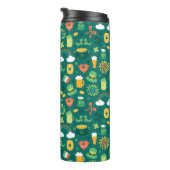 Cute Irish Icon Pattern Thermosbeker (Geroteerd rechts)