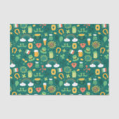 Cute Irish Icon Pattern Tissuepapier (Voorkant)