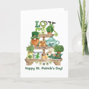 Cute Irish Knickknack stand Happy St Patrick's Day Feestdagen Kaart