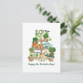 Cute Irish Knickknack stand Happy St Patrick's Day Feestdagenkaart (Staand voorkant)