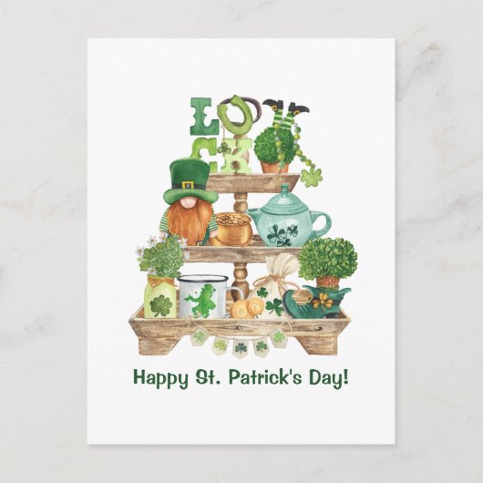 Cute Irish Knickknack stand Happy St Patrick's Day Feestdagenkaart (Voorkant)
