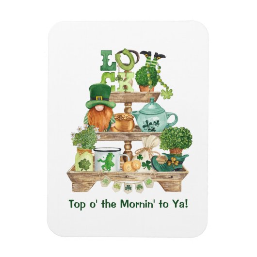 Cute Irish Knickknack stand Happy St Patrick's Day Magneet (Verticaal)