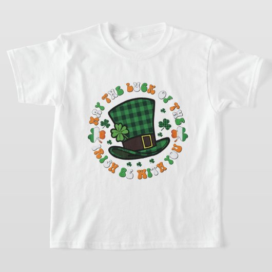 Cute Irish luck word art  T-shirt (Laagn)