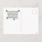 Cute Irish Puppy Background Feestdagenkaart (Achterkant)