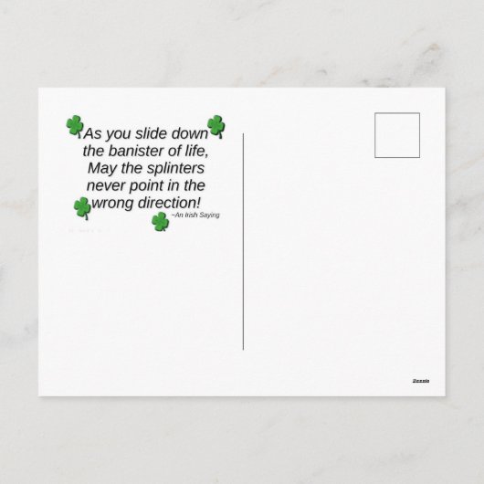 Cute Irish Puppy Background Feestdagenkaart (Achterkant)