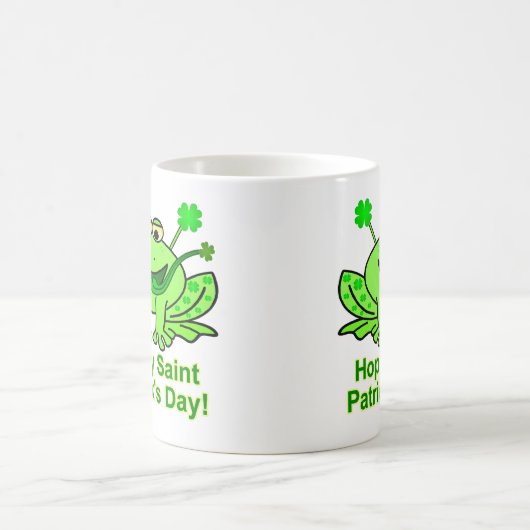 Cute Irish Saint Patrick's Day Frog Koffiemok (Center)