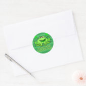 Cute Irish Saint Patrick's Day Frog Ronde Sticker (Envelop)