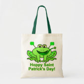 Cute Irish Saint Patrick's Day Frog Tote Bag (Voorkant)
