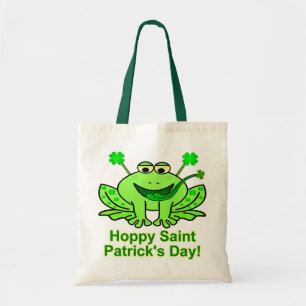 Cute Irish Saint Patrick's Day Frog Tote Bag
