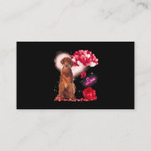 Cute Irish Setter Balloon Heart Valentijnsdag Val Visitekaartje (Achterkant)