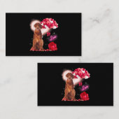 Cute Irish Setter Balloon Heart Valentijnsdag Val Visitekaartje (Voorkant / Achterkant)