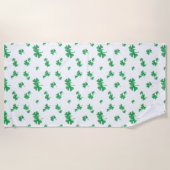 Cute Irish Shamrock Pattern Strandlaken (Voorkant)