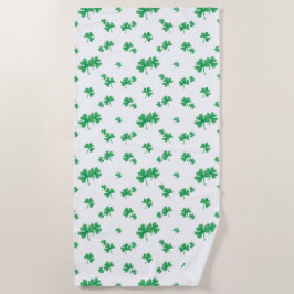 Cute Irish Shamrock Pattern Strandlaken
