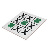 Cute Irish Shamrock Tic Tac Toe Tegeltje (Zijkant)