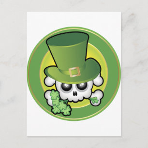 Cute Irish Skull Briefkaart