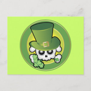Cute Irish Skull Briefkaart