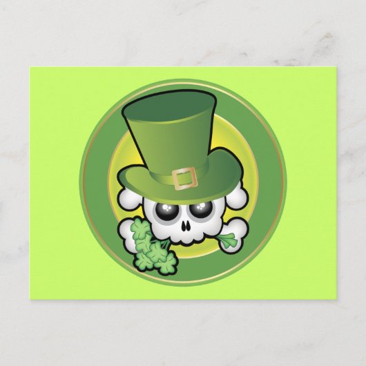 Cute Irish Skull Briefkaart (Voorkant)