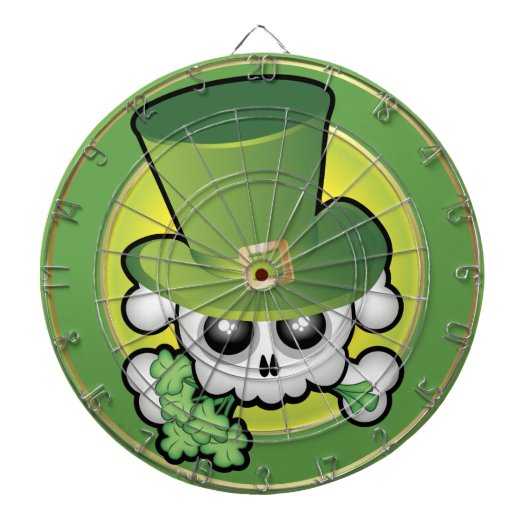 Cute Irish Skull Dartbord (Voorkant)