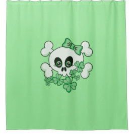 Cute Irish Skull Douchegordijn