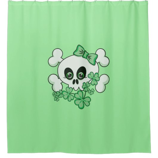 Cute Irish Skull Douchegordijn (Voorkant)