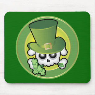 Cute Irish Skull Muismat