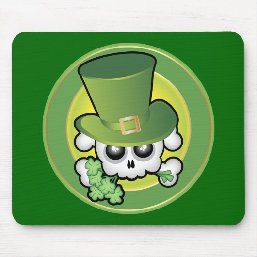 Cute Irish Skull Muismat (Voorkant)