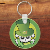 Cute Irish Skull Sleutelhanger (Voorkant)