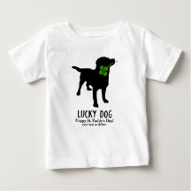 Cute Irish St. Patrick's Day Black Lab Lucky Dog