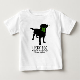 Cute Irish St. Patrick's Day Black Lab Lucky Dog