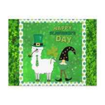 Cute Irish St Patrick's Day Gnome Green Shamrock