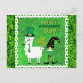Cute Irish St Patrick's Day Gnome Green Shamrock Briefkaart
