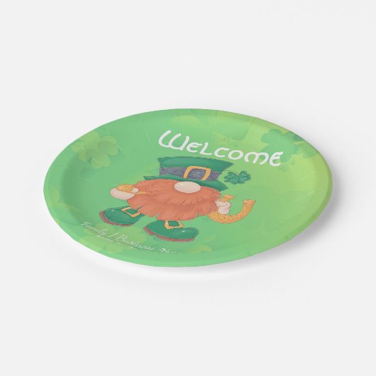 Cute Irish St. Patrick's Day Gnome Papieren Bordje (Gekanteld)