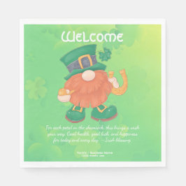 Cute Irish St. Patrick's Day Gnome Servet