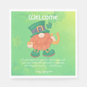 Cute Irish St. Patrick's Day Gnome Servet