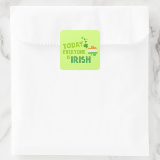 Cute Irish Vierkante Sticker (Tas)