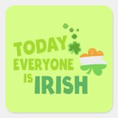 Cute Irish Vierkante Sticker (Voorkant)