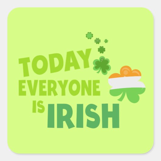 Cute Irish Vierkante Sticker (Voorkant)