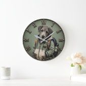 Cute Irish Wolfhound Puppy Grote Klok (Huis)