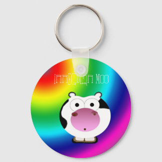 Cute Irregular Moo Sleutelhanger