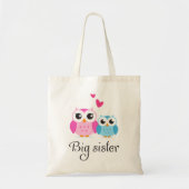 Cute is een grote zusje cartoon tote bag (Voorkant)