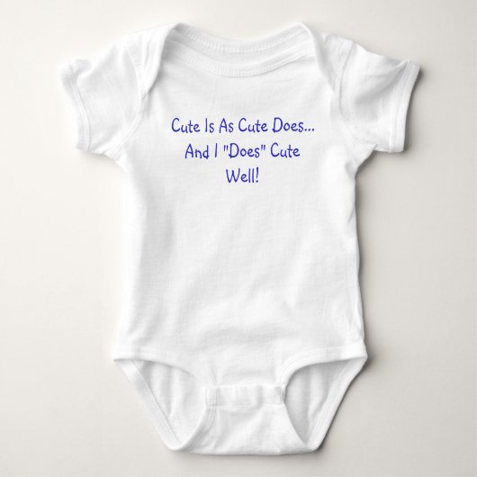 Cute is net zoals Cute Quote doet Romper (Voorkant)