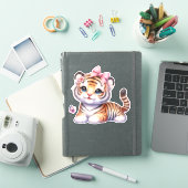 Cute It Up! Tiger Custom Cut Scrapbooking Sticker (iPad Cover)