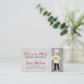 Cute Italiaanse kok pasta catering visitekaartje (Staand voorkant)