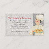 Cute Italiaanse kok pasta catering visitekaartje (Achterkant)
