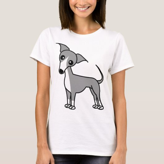 Cute Italy Greyhound - Grey T-shirt (Voorkant)