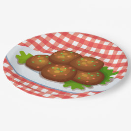 Cute Italy-meatball-diner Papieren Bordje