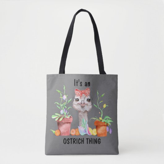 Cute it's an Ostrich Ding Tote Bag (Voorkant)