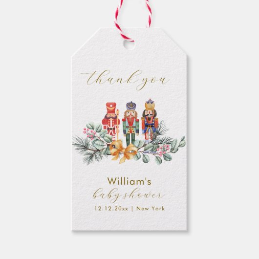Cute It's Cold Outside Nutcracker Baby Shower  Cadeaulabel (Voorkant)