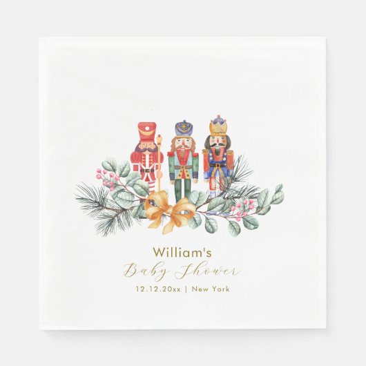 Cute It's Cold Outside Nutcracker Baby Shower  Servet (Voorkant)